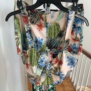 Mink Pink Floral Top & Short Set
